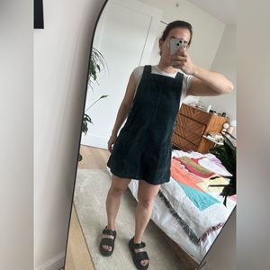Green corduroy pinafore dress from BDG